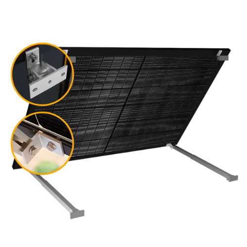 Balkonkraftwerk Halterung für die Wand - Set für ein Solarmodul