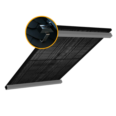 Balkonkraftwerk Halterung für das Schrägdach - Set für ein Solarmodul