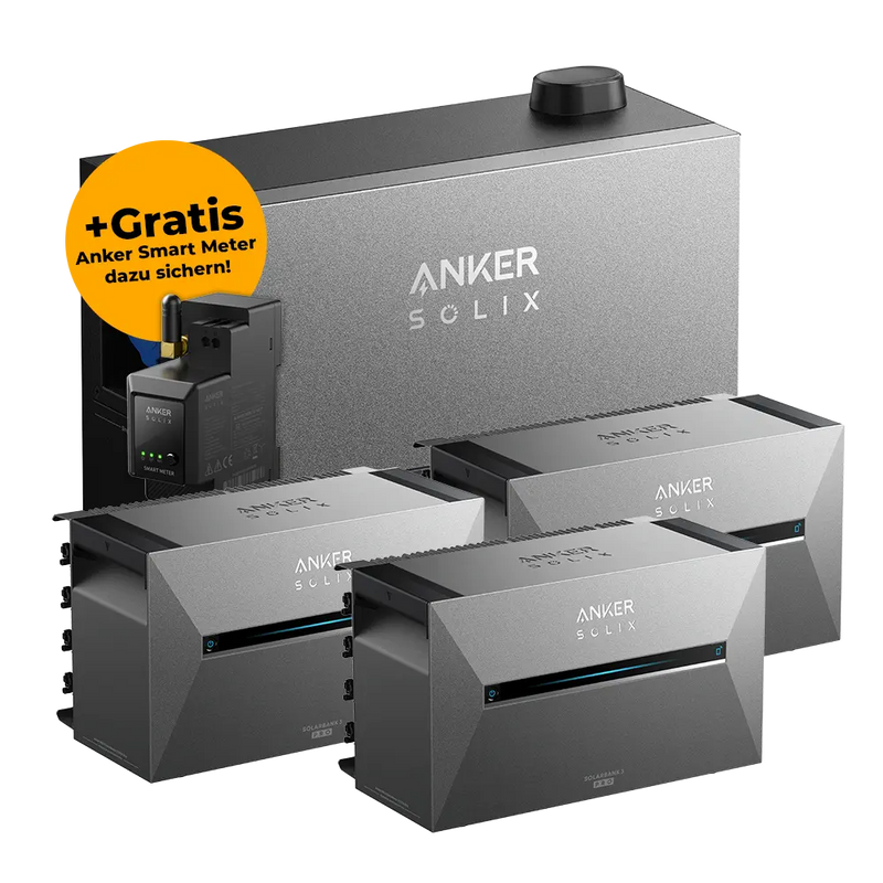 Anker SOLIX Power Dock Set mit 3x Solarbank 3 Pro inkl. Smart Meter