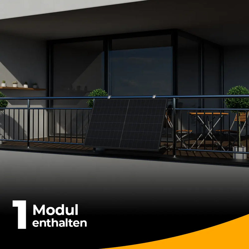 Balkonkraftwerk 500W - Komplettset Gitterbalkon