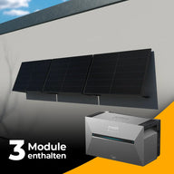 Balkonkraftwerk 1500W mit Speicher Anker SOLIX 3 Pro – Komplettset Wandmontage