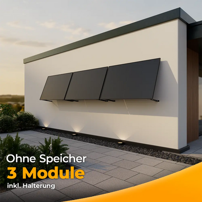 Balkonkraftwerk 1500W – Komplettset Wandmontage