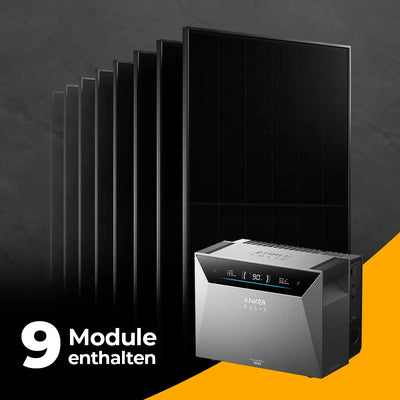 Solarkraftwerk 4500W mit Speicher Anker SOLIX 4 Pro - Set
