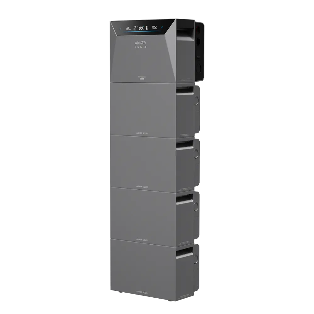 Solarkraftwerk 4000W mit Speicher Anker SOLIX 4 Pro - Komplettset Stabgitterzaun