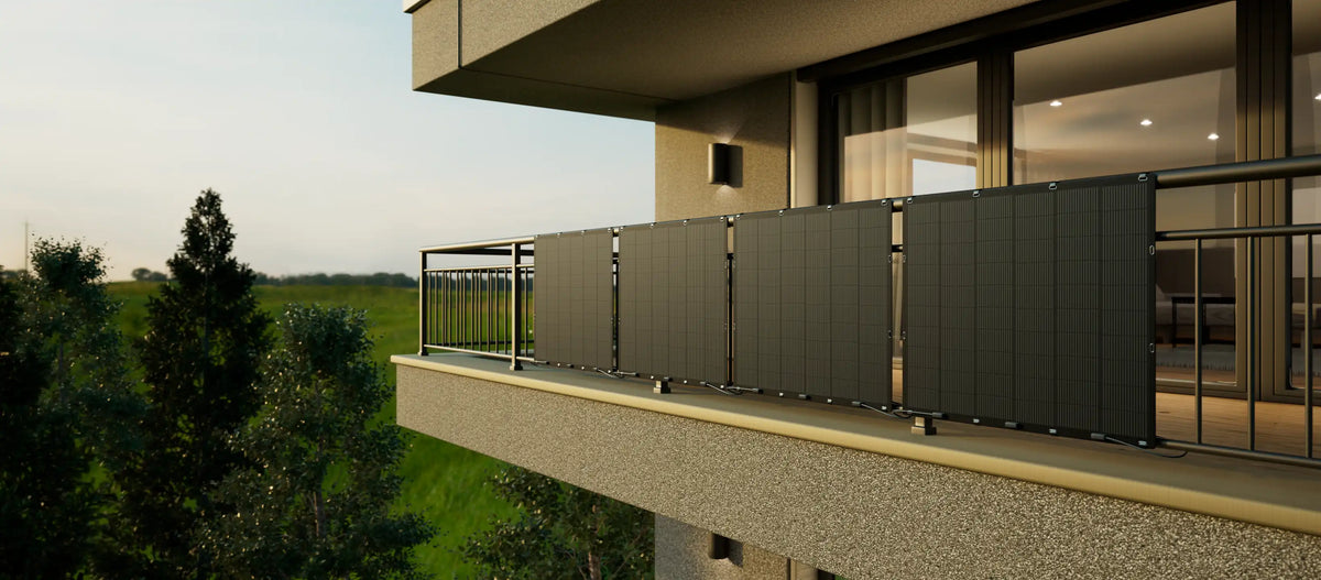 Balkonkraftwerk mit flexiblen Solarmodul – solago