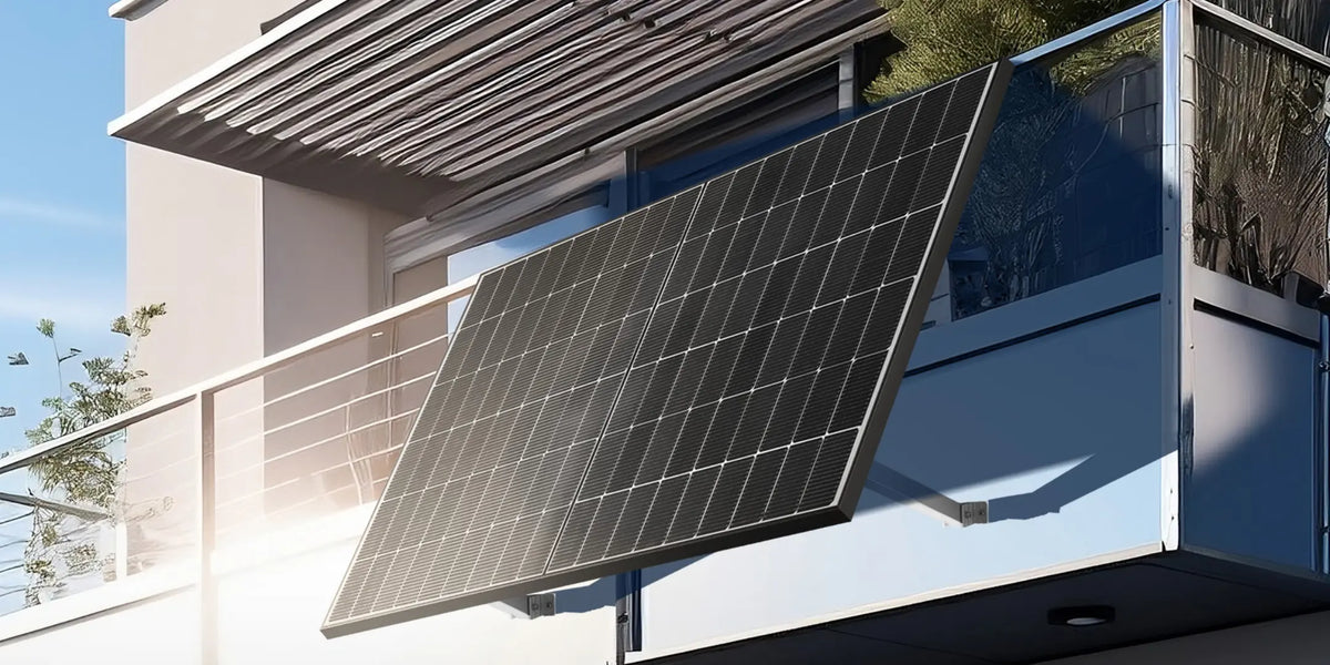 Balkonkraftwerk Halterung für den Balkon - Set für ein Solarmodul