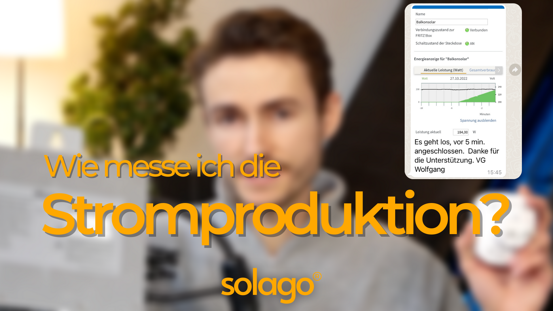 Video laden: Strompruktion eines Balkonkraftwerks per App messen