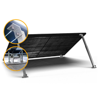 Flachdach Montage von Balkonkraftwerk