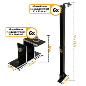 Balkonkraftwerk mit Anker SOLIX Solarbank 2 Pro 1500W Glas-Glas bifazial - Komplettset Wandmontage