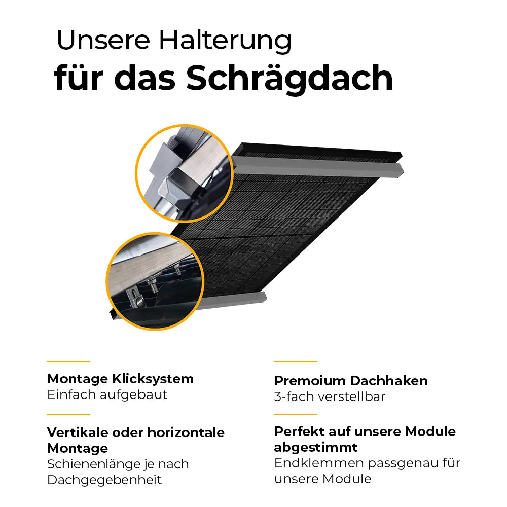 Postbalkonkraftwerk 2000 Watt Komplettset Glas Folie Ohne Halterung Ohne Speicher