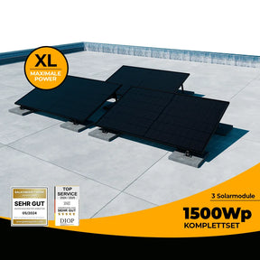 Balkonkraftwerk Flachdach 1500 Watt - solago