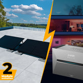 Balkonkraftwerk mit Anker SOLIX Solarbank 3 Pro 1000W/800W Glas-Glas bifazial - Komplettset Flachdach/Boden