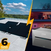 Balkonkraftwerk mit Anker SOLIX Solarbank 3 Pro 3000W Glas-Glas bifazial - Komplettset Flachdach/Boden