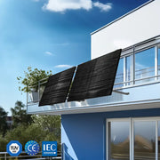 Solago 800W Balkonkraftwerk mit winkelverstellbarer Gitterbalkon Halterung 0 bis 30°