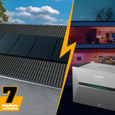 Balkonkraftwerk mit Anker SOLIX Solarbank 3 Pro 3500W Glas-Glas bifazial - Komplettset Schrägdach vertikal