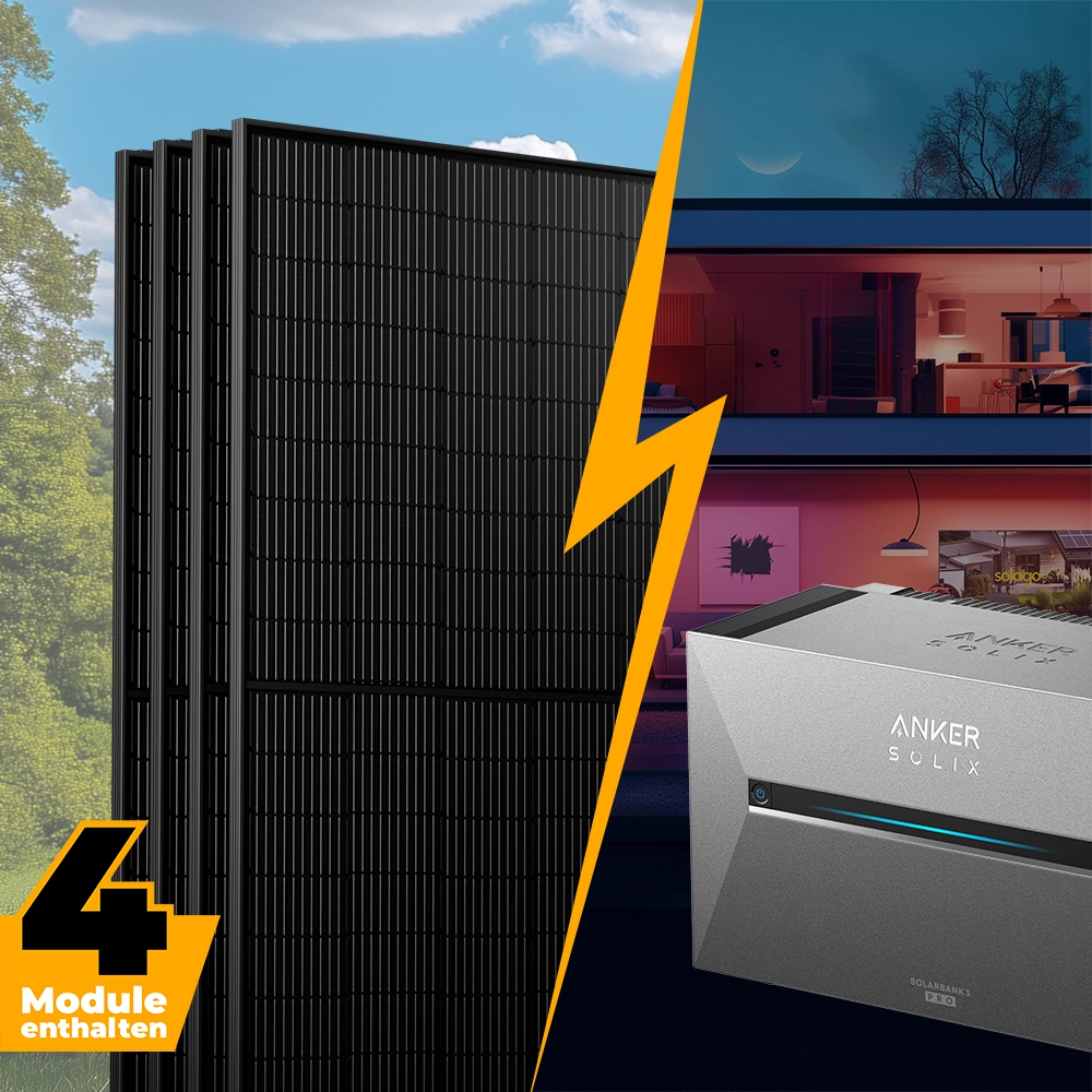 Solago 2000W Balkonkraftwerk mit Anker Solix Solarbank 3 Pro