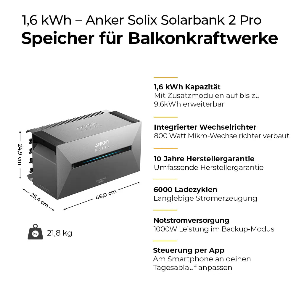 Anker Solix Solarbank 2 E1600 Pro Erweiterung