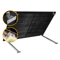 Balkonkraftwerk Halterung für die Wand - Set für ein Solarmodul
