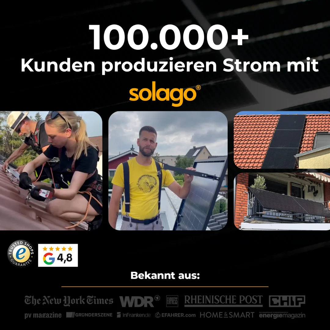 Balkonkraftwerk 1350W mit flexiblen Solarmodulen mit Speicher Anker SOLIX 4 Pro - Set