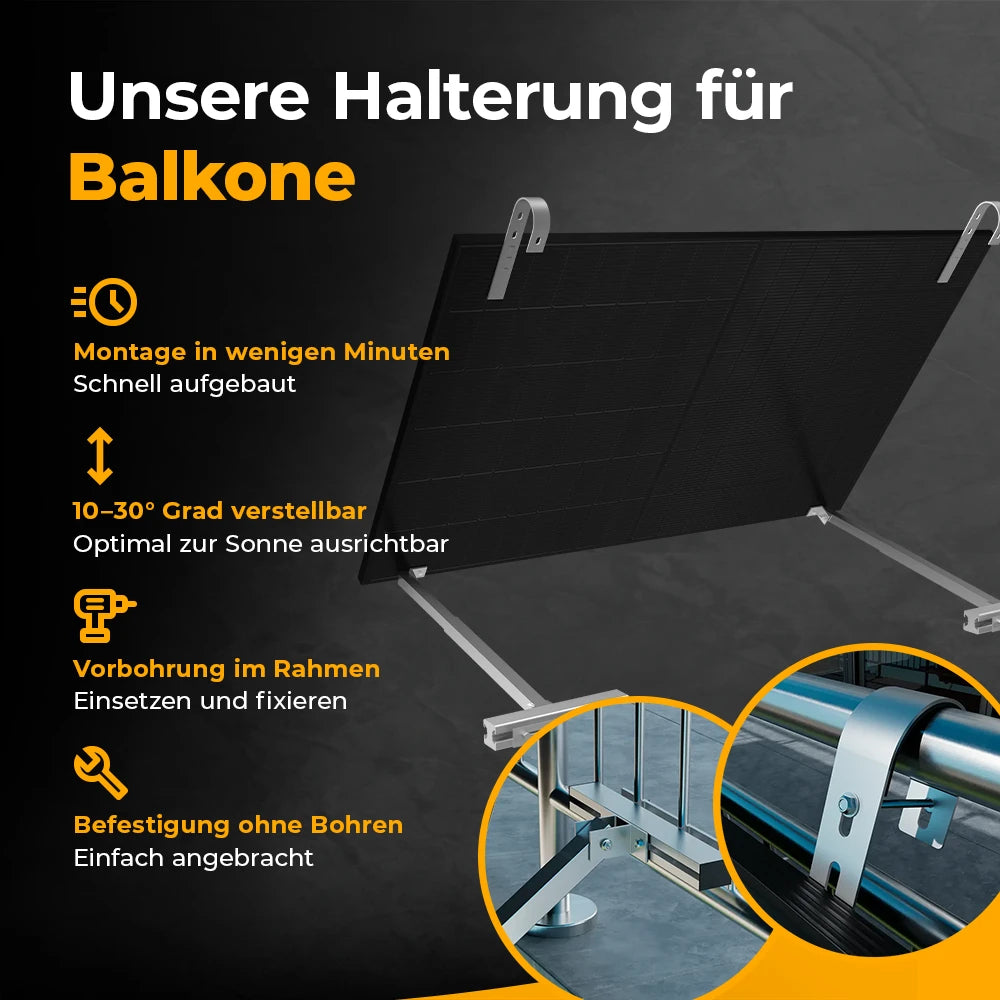 Halterung für Gitterbalkon – solago