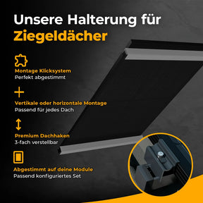 Information Halterung Schrägdach Balkonkraftwerk
