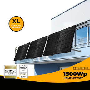 Balkonkraftwerk 1500 Watt für den Gitterbalkon - solago