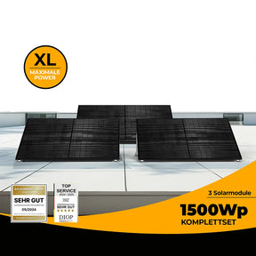 Balkonkraftwerk Flachdach 1500 Watt - solago