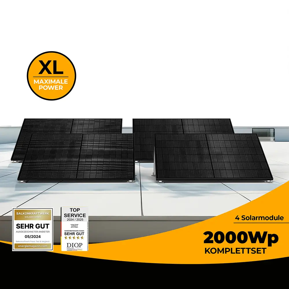 Solago goGarden 2000/800W XXL Balkonkraftwerk mit Speicher