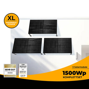 Balkonkraftwerk 1500 Watt für die Wand - solago