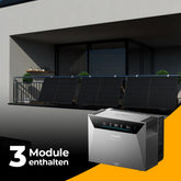 Produktbild - Balkonkraftwerk 1500W mit Speicher Anker SOLIX 4 Pro – Komplettset Gitterbalkon