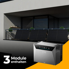 Produktbild - Balkonkraftwerk 1500W mit Speicher Anker SOLIX 4 Pro – Komplettset Gitterbalkon