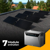 Produktbild - Solarkraftwerk 3500W mit Speicher Anker SOLIX 4 Pro - Komplettset Flachdach/Boden