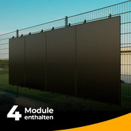 Balkonkraftwerk 2000W Glas-Glas bifazial - Komplettset Stabgitterzaun