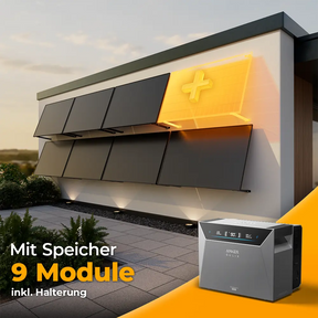 Solarkraftwerk 4500W mit Speicher Anker SOLIX 4 Pro - Komplettset Wandmontage