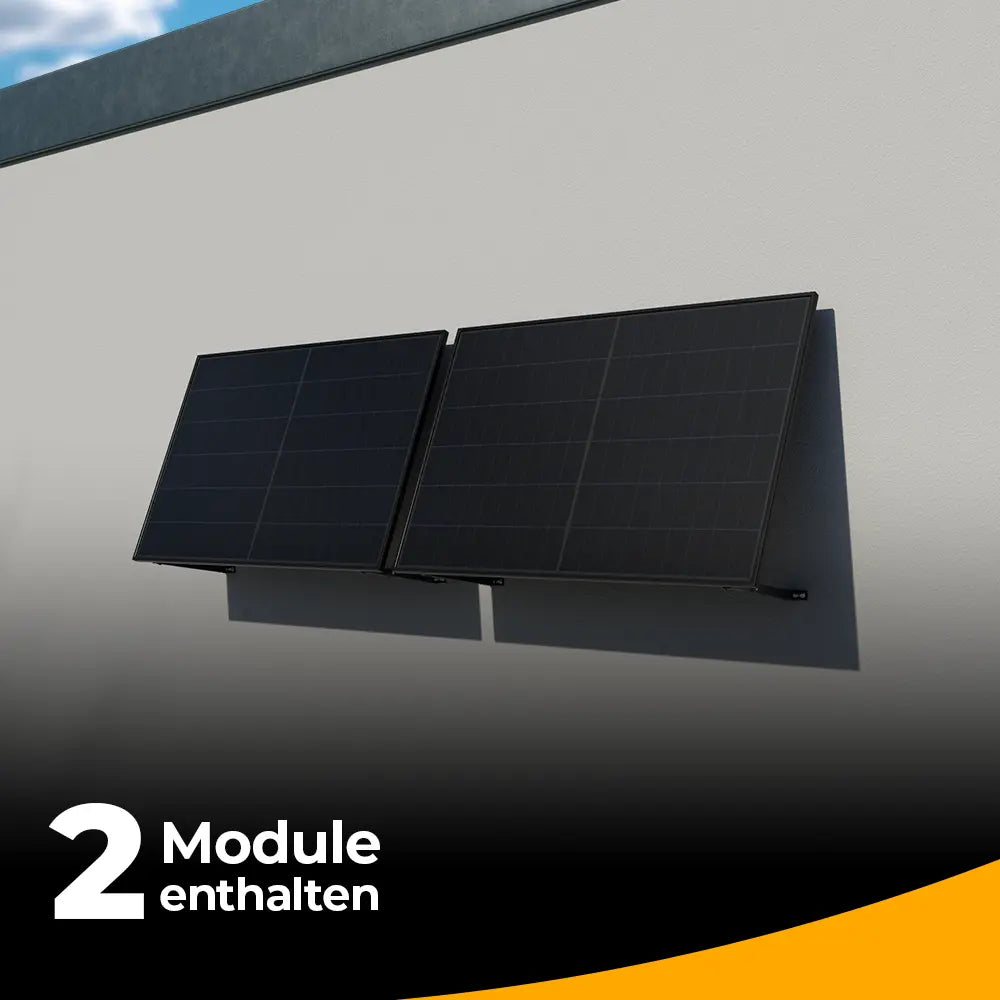 Balkonkraftwerk 1000W/800W - Komplettset Wandmontage