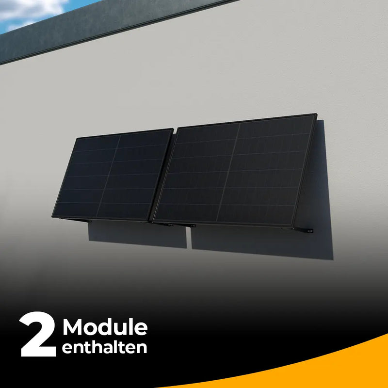 Balkonkraftwerk 1000W/800W - Komplettset Wandmontage