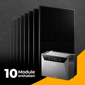 Produktbild - Solarkraftwerk 5000W mit Speicher Anker SOLIX 4 Pro - Set