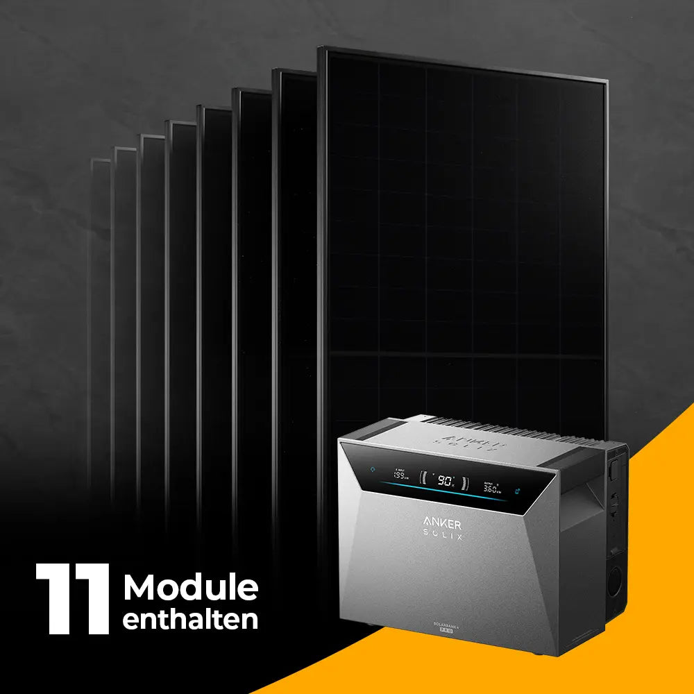 Produktbild - Solarkraftwerk 5500W mit Speicher Anker SOLIX 4 Pro - Set