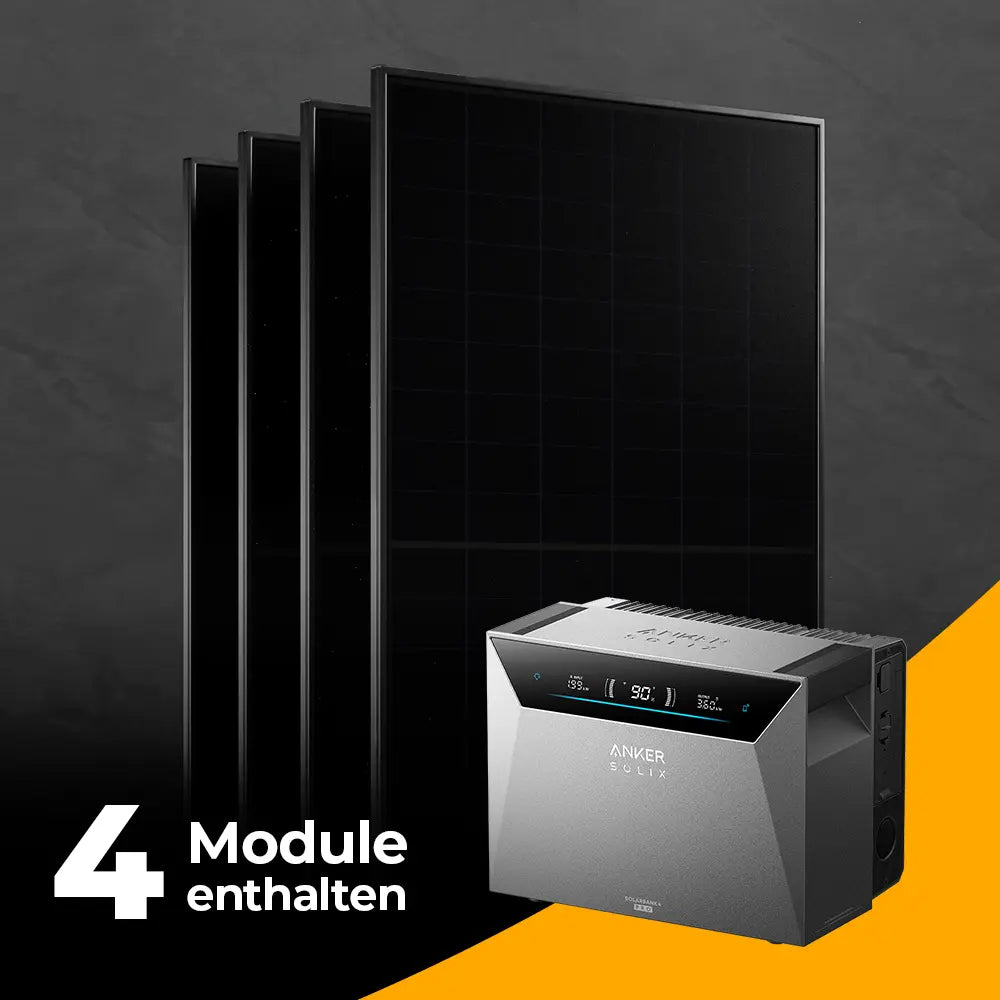 Solago 2000W Balkonkraftwerk mit Anker Solix Solarbank 4 Pro