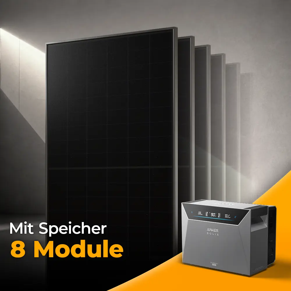 Solarkraftwerk 4000W mit Speicher Anker SOLIX 4 Pro - Set