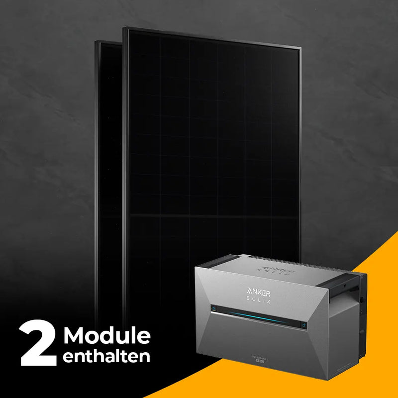 Balkonkraftwerk 1000W/800W mit Speicher Anker SOLIX 3 Pro - Set