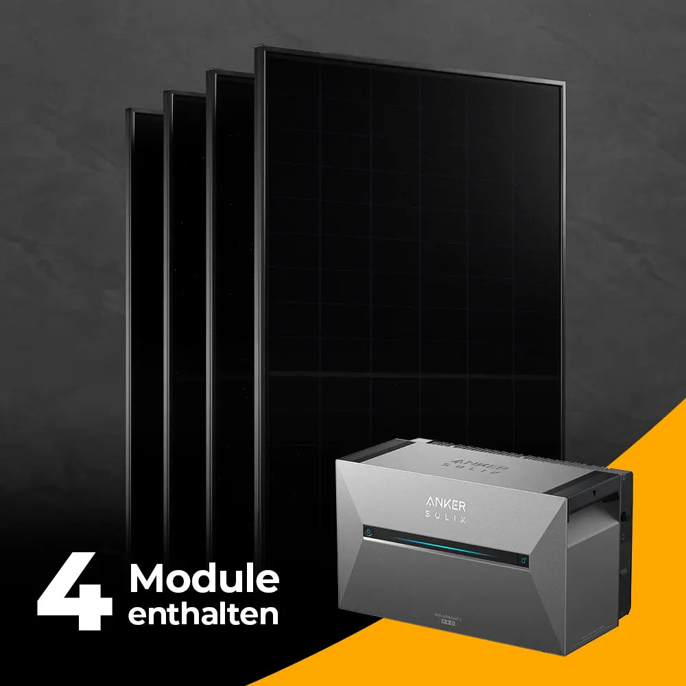Balkonkraftwerk 2000 Watt mit Speicher Anker SOLIX 3 Pro - Set
