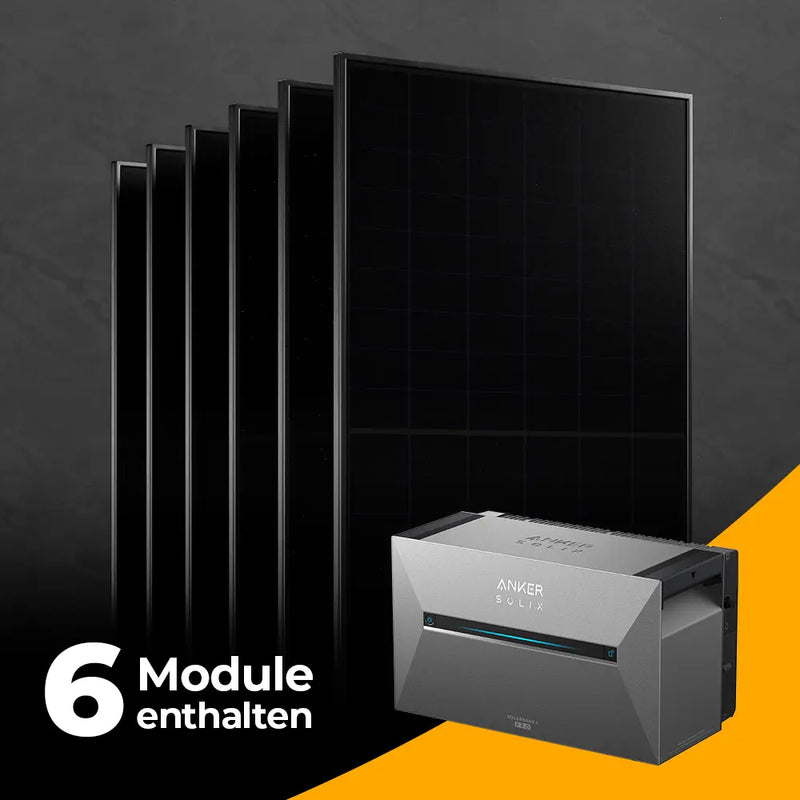 Solarkraftwerk 3000W mit Speicher Anker SOLIX 3 Pro - Set