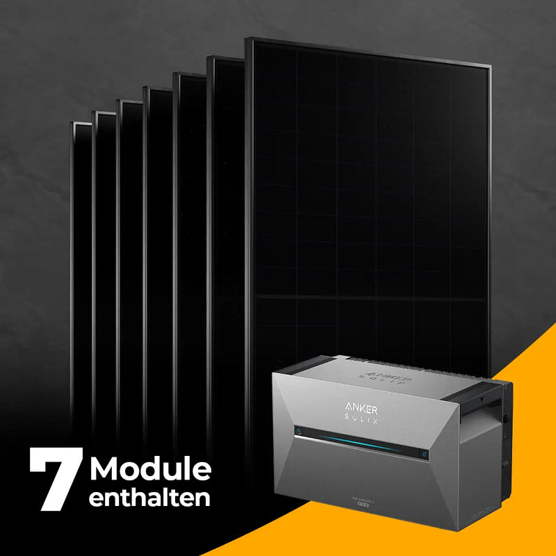 Solarkraftwerk 3500W mit Speicher Anker SOLIX 3 Pro - Set